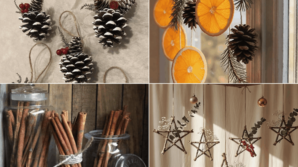 natural rustic christmas decorations