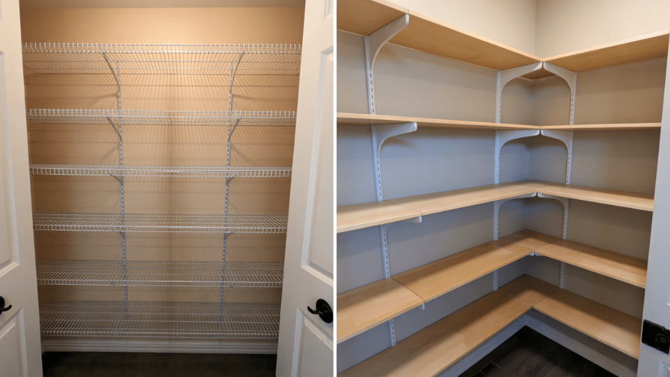 pantry shelves before after