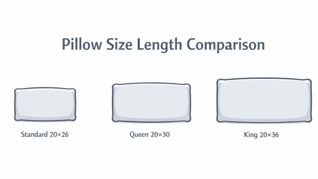 pillow dimensions comparision