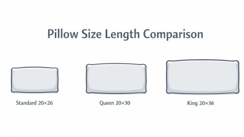 pillow dimensions comparision