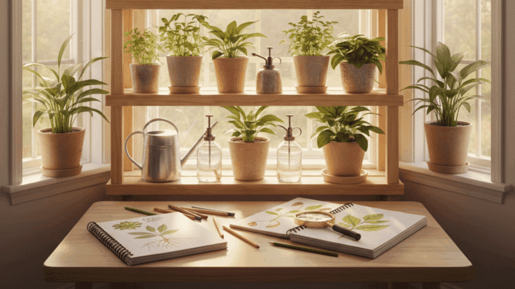 plant nature window classroom