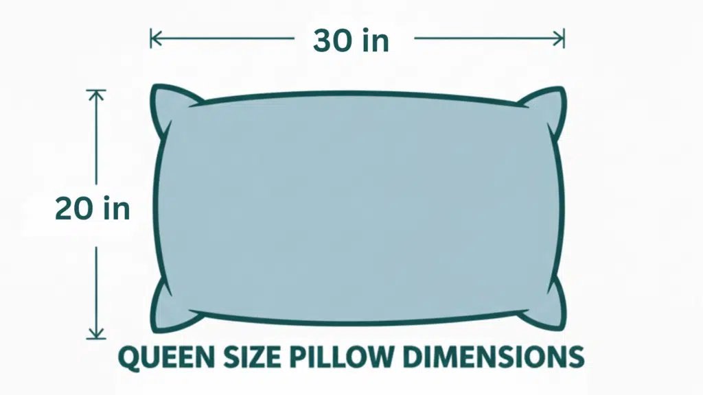 queen pillow dimensions