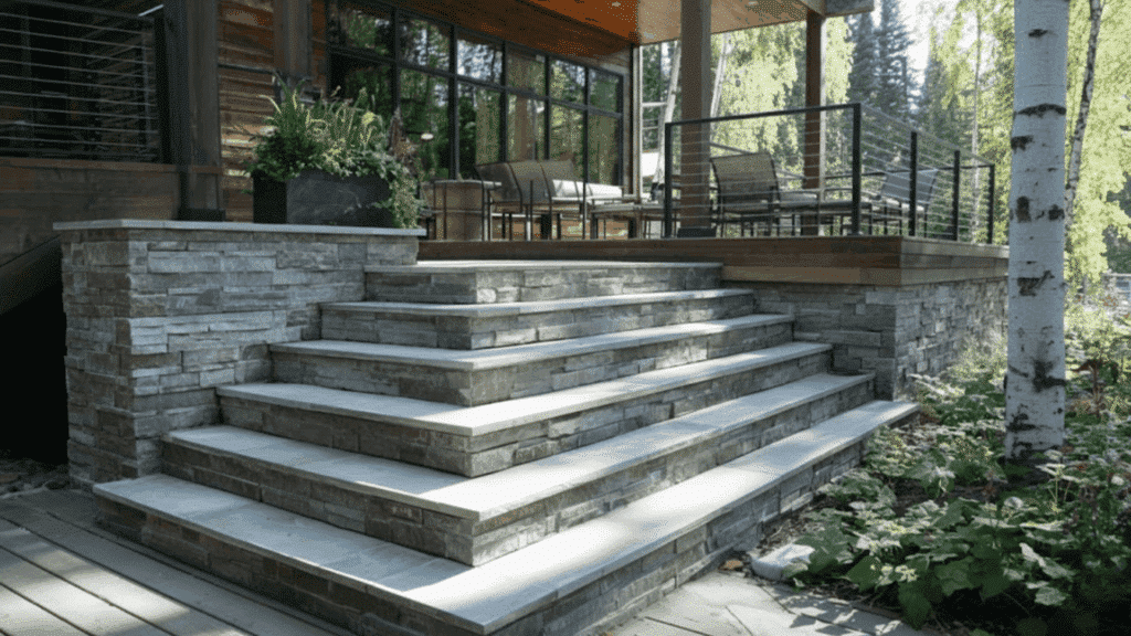 real stone skirting in slimline ledger sections