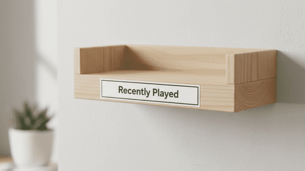 recently played shelf