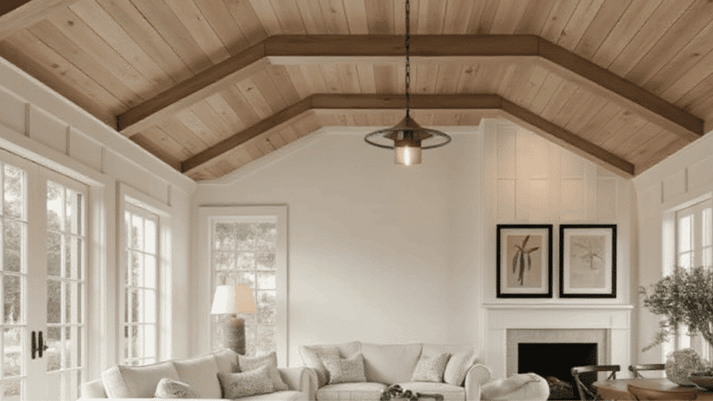 shiplap vaulted ceiling