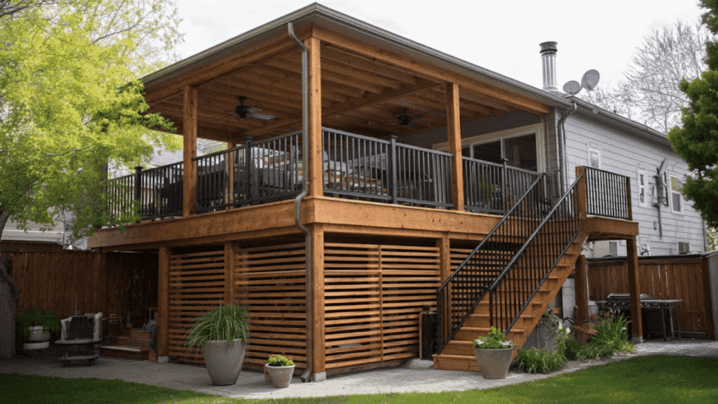 slatted storage wall with vent gaps built in