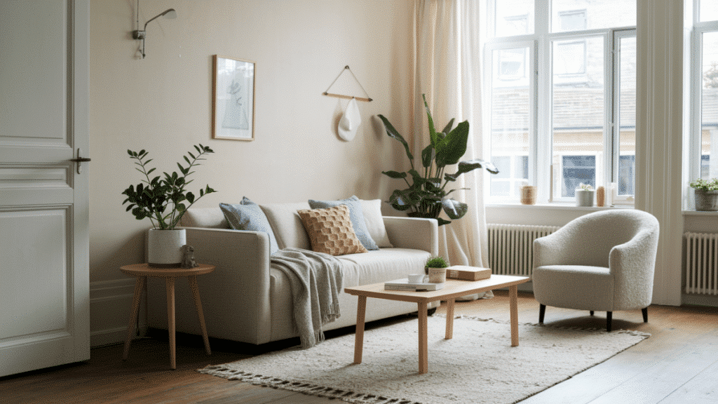 small cozy living room seating layout