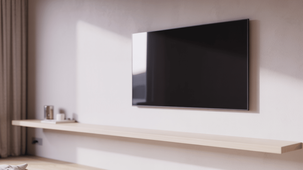 small living room hidden tv cords