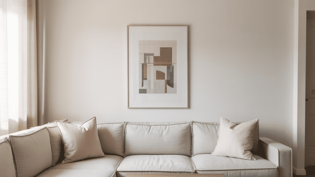 small living room large wall art