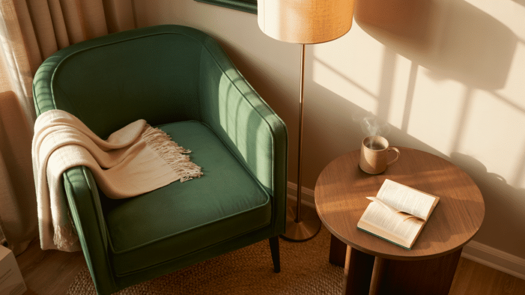 small living room reading corner