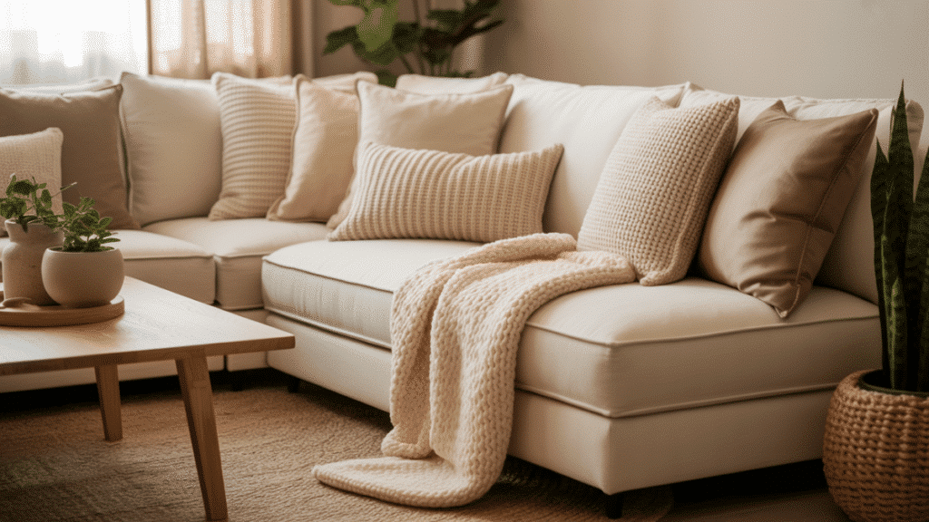 small living room warm wall color