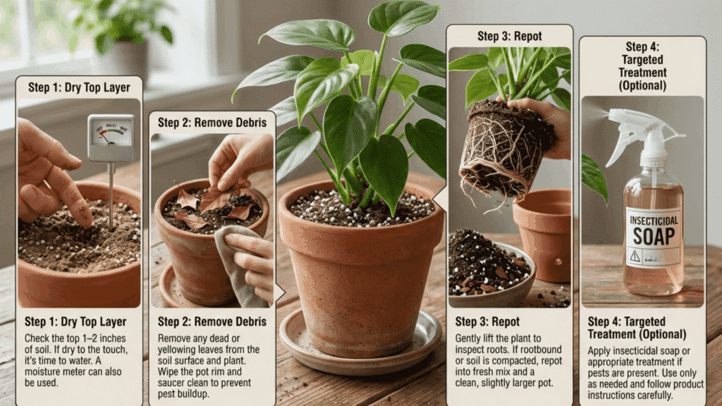 soil mite treatment steps