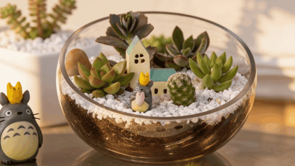 succulent fairy garden for low water care