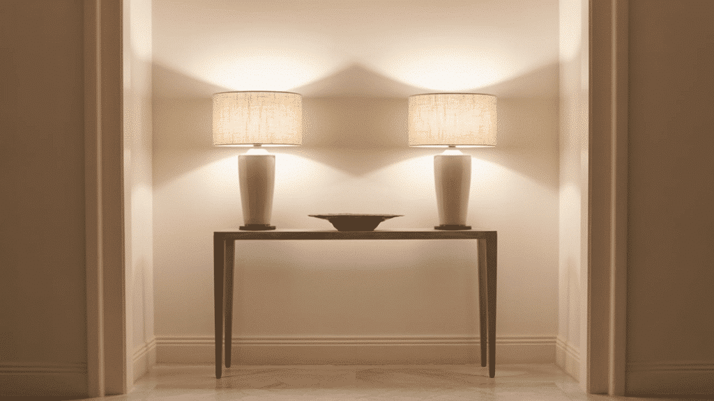 symmetrical entryway layout