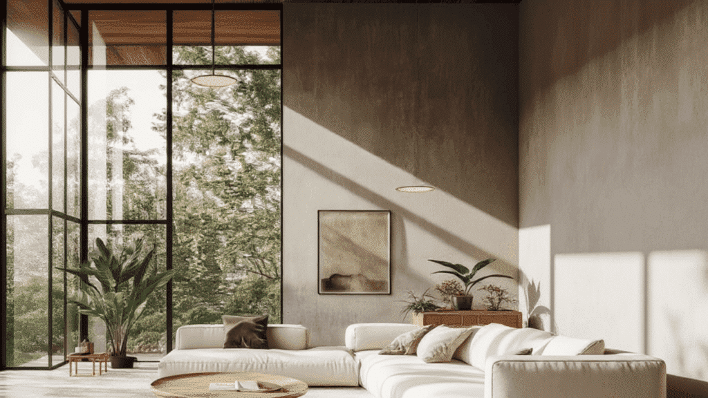 urban modern loft with concrete finishes