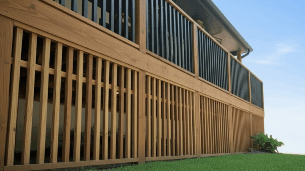 vertical slats with alternating widths