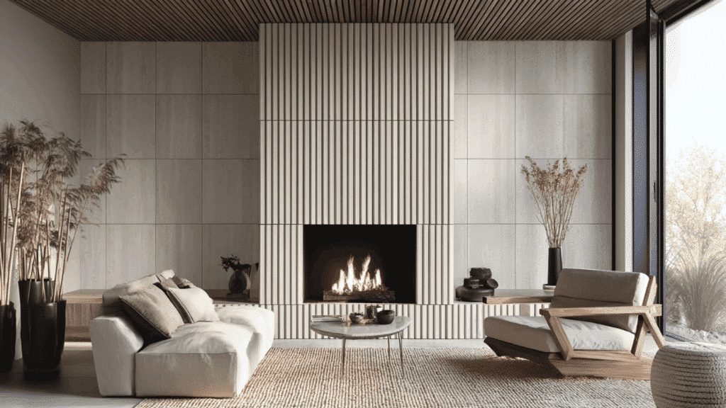 vertical stacked subway tile