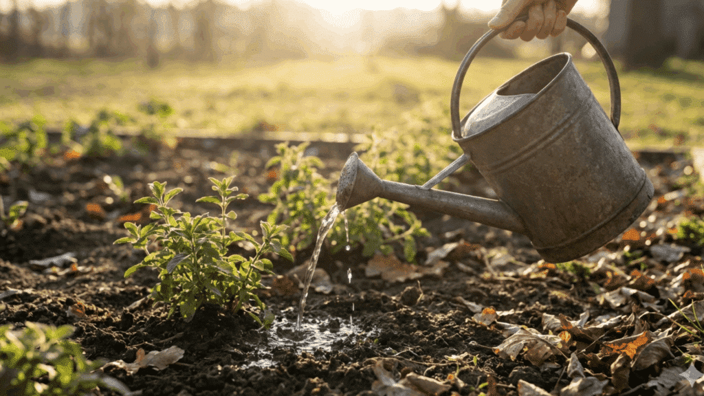 water in the morning