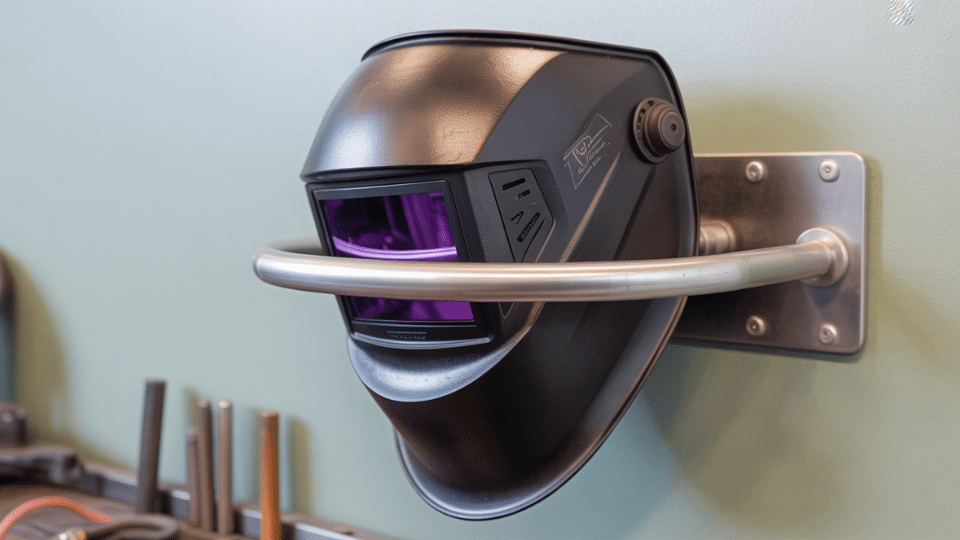 welding helmet holder