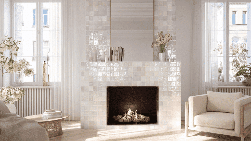 white glazed ceramic square tile