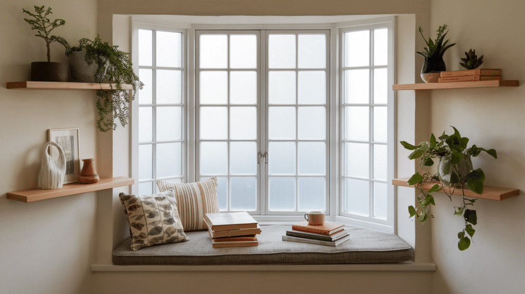 window bench reading bay homeschool room idea