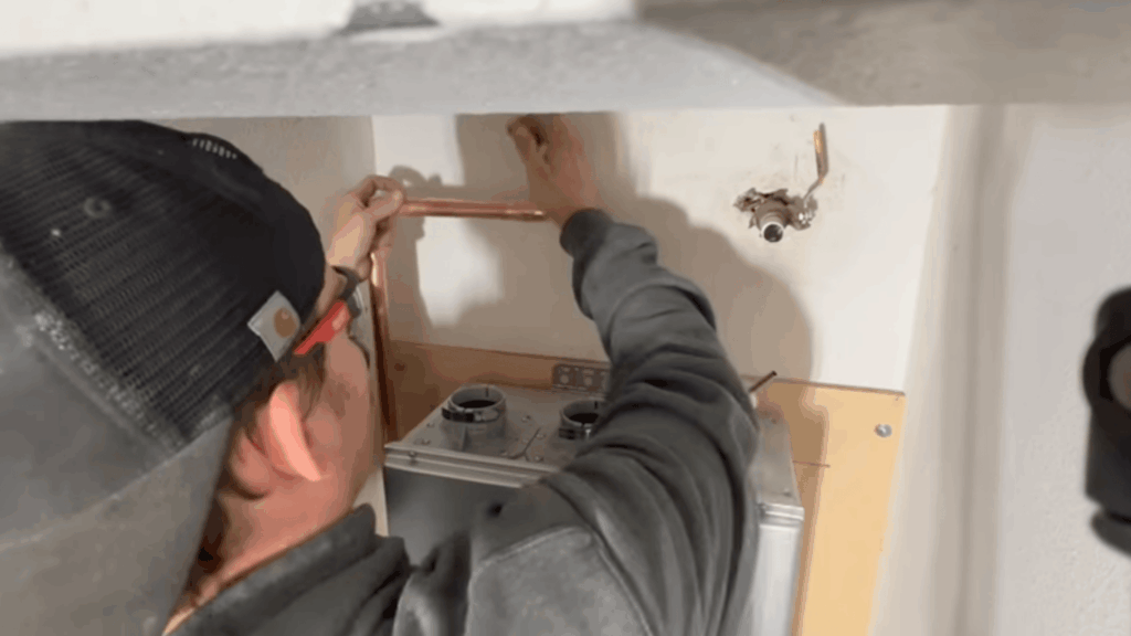 Install the Temperature and Pressure Relief Line