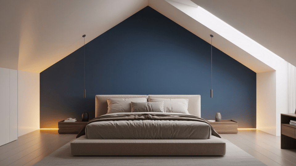 accent wall ideas for slanted ceilings
