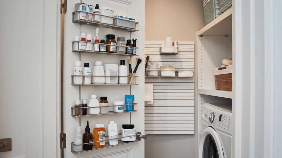 back of door laundry room storage