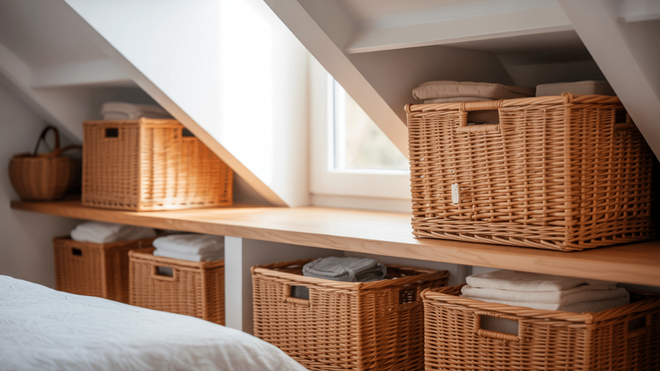 basket storage for low clearance areas