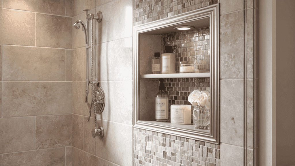 bathroom wall recess