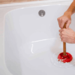 bathtub drain clogged