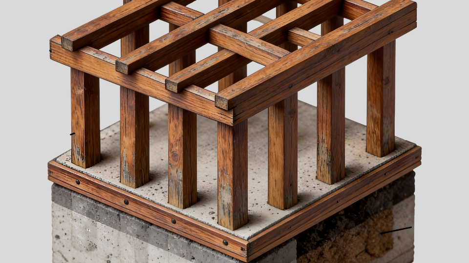 concrete pier and beam foundation