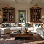 high ceiling living room