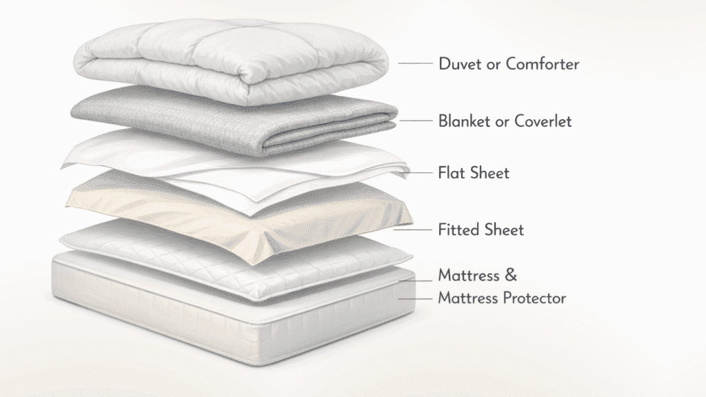 how to layer bedding