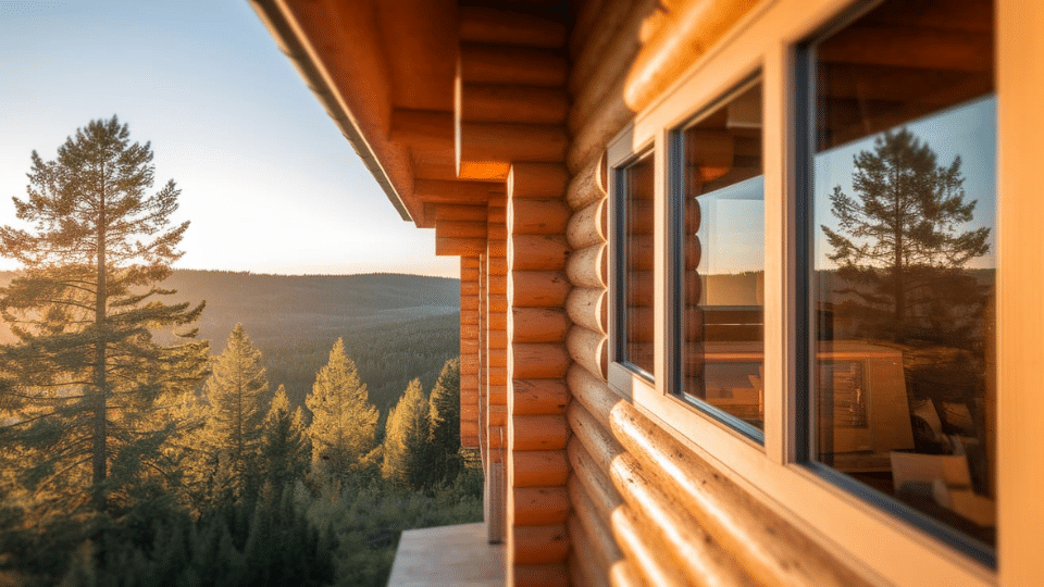 large windows that frame the landscape