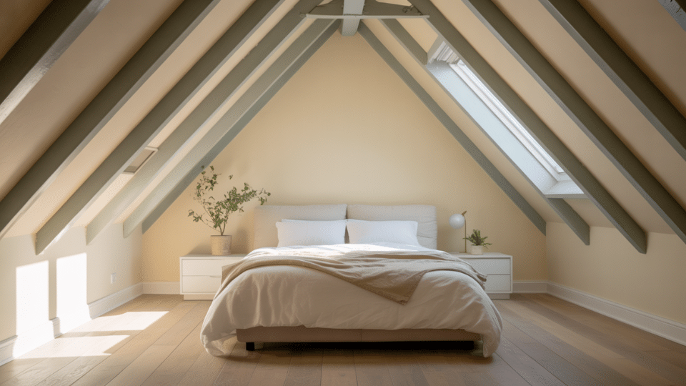 light paint colors for low sloped ceilings