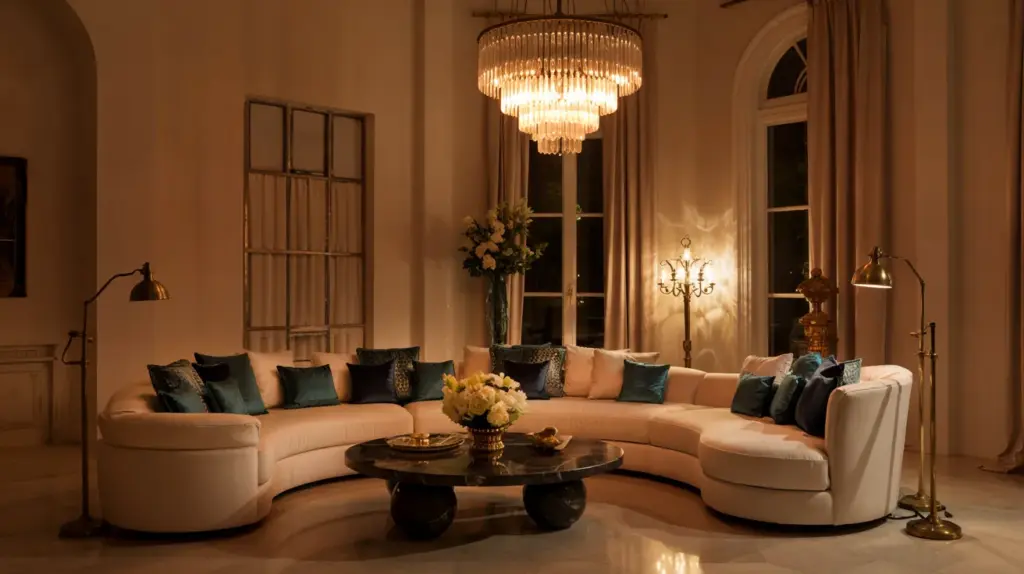 lighting ideas for high ceiling living room