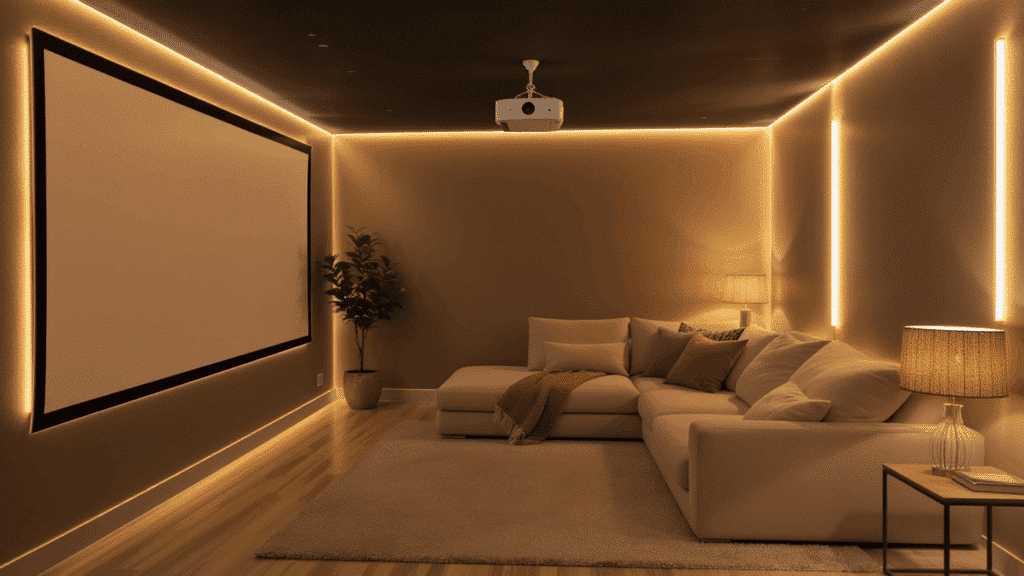 minimal design home theatre