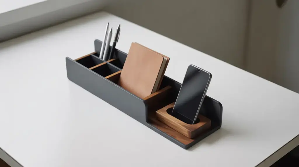 minimal desk organizer