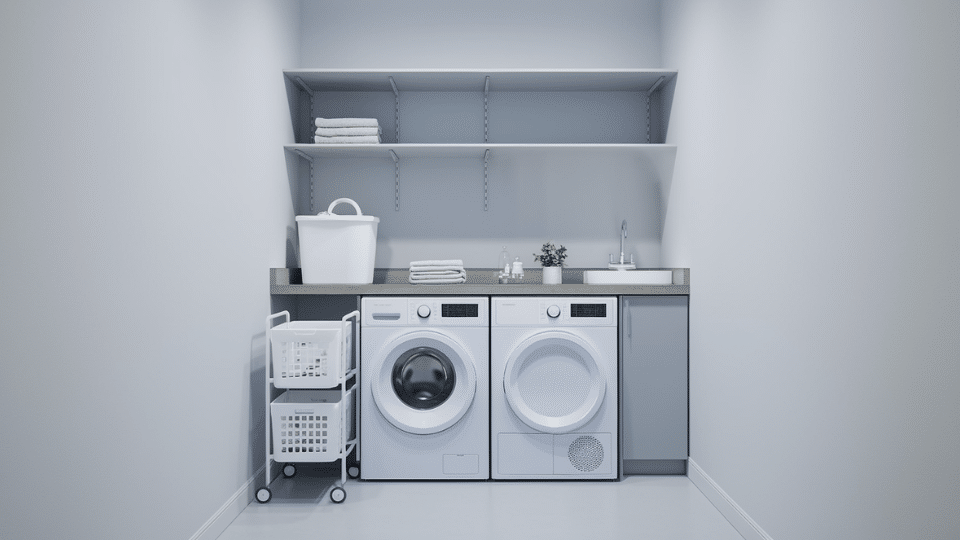 one wall laundry room layout organization