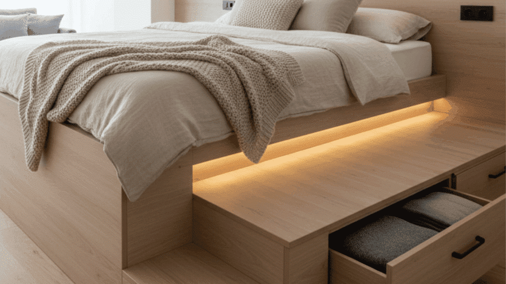 raised platform bed