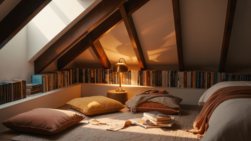 reading nook ideas for sloped ceiling bedrooms