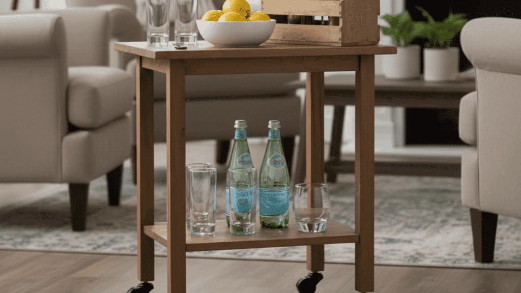 side table bar cart