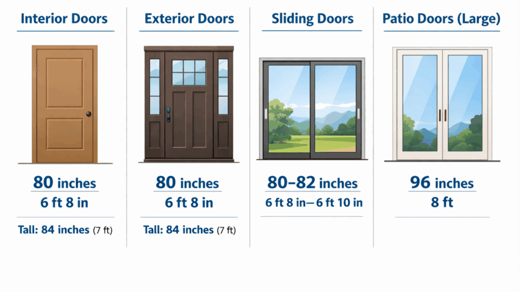 standard door height by door type