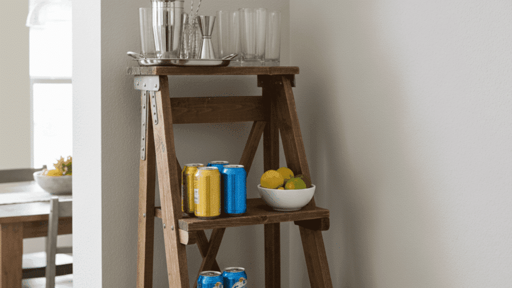 step ladder bar cart