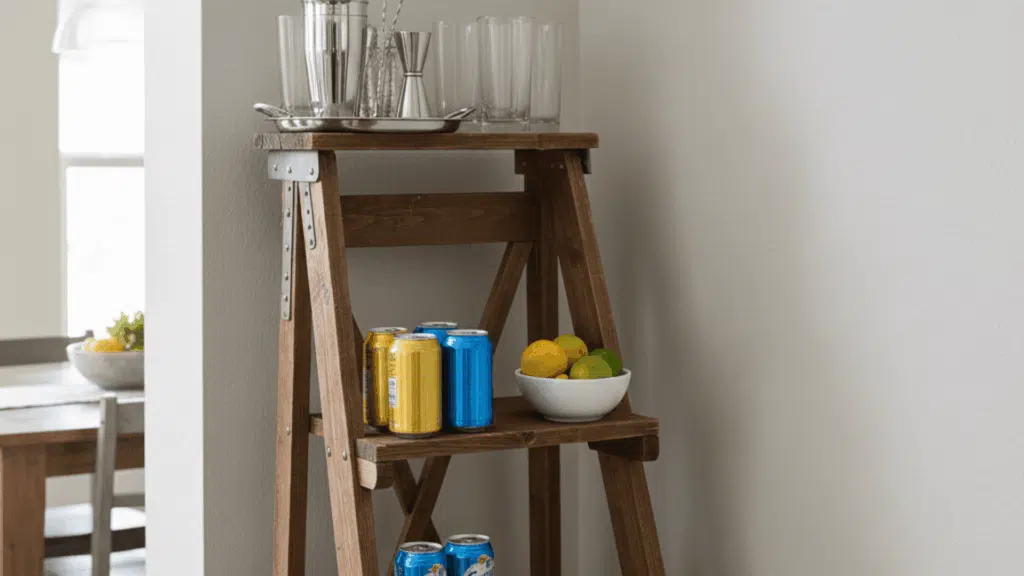 step ladder bar cart