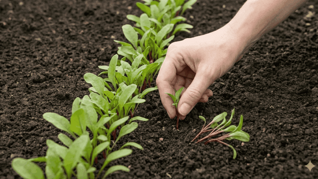 thin seedlings early