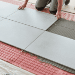 tile floor installation