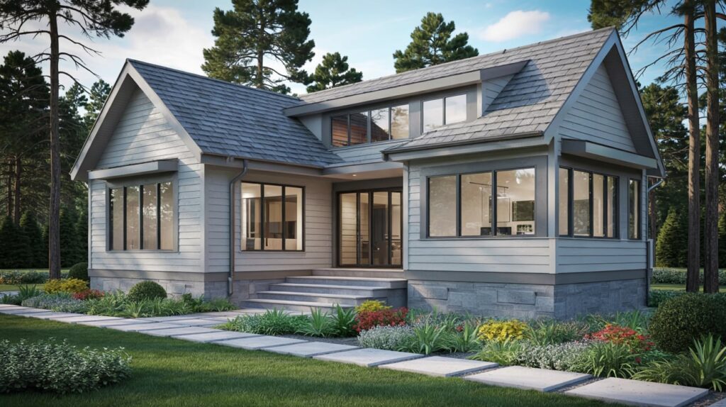 trim color matched to siding