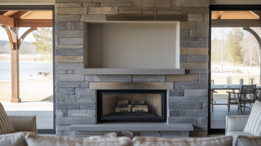 tv niche fireplace